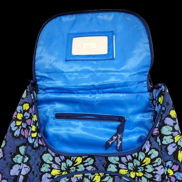 Vera Bradley Indigo Pop Quilted Cotton Convertible Backpack Tote Bag Floral main image 6